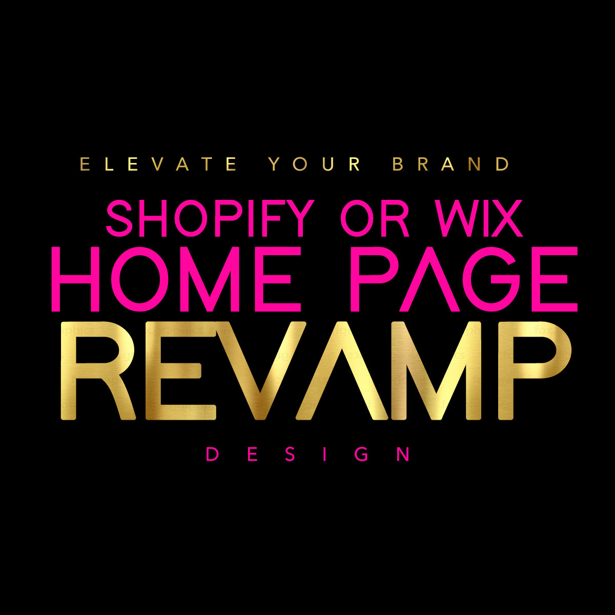 Shopify or Wix Homepage Revamp